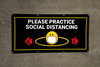 Please Practice Social Distancing with Facemask Emoji Black - Banner Please Practice Social Distancing with Facemask Emoji Black - Banner
