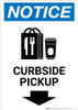 Notice: Curbside Pickup Down with Icon Portrait - Wall Sign