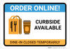 Order Online Curbside Available with Icon Landscape - Wall Sign