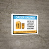 Order Online Takeout Delivery and Curbside Available with Icon Landscape - Wall Sign Order Online Takeout Delivery and Curbside Available with Icon Landscape - Wall Sign
