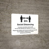 Social Distancing 2m One Customer At A Time with Icon v2 Landscape - Wall Sign