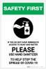 Safety First: If You Do Not Have Access to Soap and Water - Please Use Hand Sanitizer with Icon Portrait - Label Safety First: If You Do Not Have Access to Soap and Water - Please Use Hand Sanitizer with Icon Portrait - Label