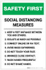 Safety First: Social Distancing Measures Portrait - Label Safety First: Social Distancing Measures Portrait - Label