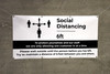 Social Distancing Zone - Maximum People Allowed with Exclamation Point Blue - Banner