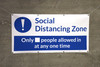 Social Distancing Zone - Maximum People Allowed with Exclamation Point - Banner