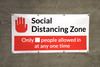 Social Distancing Zone - Maximum People Allowed with Icon Red - Banner