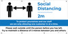Social Distancing Zone - Maximum People Allowed with Icon - Banner Social Distancing Zone - Maximum People Allowed with Icon - Banner