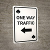 Casino - One Way Traffic Spades Playing Card with Arrow Left Portrait - Wall Sign Casino - One Way Traffic Spades Playing Card with Arrow Left Portrait - Wall Sign