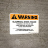 Warning: Electrical Shock Hazard/DC Voltage - Wall Sign