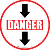 Danger: Down Arrows Circular - Floor Sign Danger: Down Arrows Circular - Floor Sign
