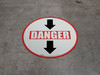 Danger: Down Arrows Circular - Floor Sign Danger: Down Arrows Circular - Floor Sign