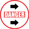 Danger: Right Arrows Circular - Floor Sign Danger: Right Arrows Circular - Floor Sign