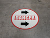 Danger: Right Arrows Circular - Floor Sign Danger: Right Arrows Circular - Floor Sign