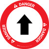 Danger: Up Arrow Circular - Floor Sign