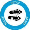 Notice: Shoe Print Right Circular - Floor Sign Notice: Shoe Print Right Circular - Floor Sign