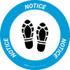 Notice: Shoe Print Up Circular - Floor Sign
