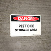 Danger - Pesticide Storage Area - Wall Sign Danger - Pesticide Storage Area - Wall Sign