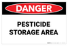 Danger - Pesticide Storage Area - Wall Sign Danger - Pesticide Storage Area - Wall Sign