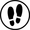 Shoe Print Up Black Circular v2 - Floor Sign Shoe Print Up Black Circular v2 - Floor Sign