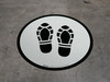 Shoe Print Up Black Circular - Floor Sign Shoe Print Up Black Circular - Floor Sign