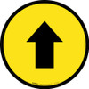 Up Arrow Yellow Circular - Floor Sign Up Arrow Yellow Circular - Floor Sign