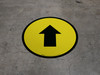 Up Arrow Yellow Circular - Floor Sign Up Arrow Yellow Circular - Floor Sign