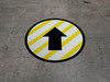Up Arrow Yellow and White Circular - Floor Sign Up Arrow Yellow and White Circular - Floor Sign