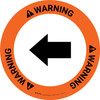 Warning: Left Arrow Circular - Floor Sign
