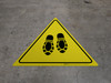 Shoe Print Down Triangle - Floor Sign Shoe Print Down Triangle - Floor Sign