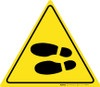 Shoe Print Left Triangle v2 - Floor Sign Shoe Print Left Triangle v2 - Floor Sign