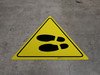 Shoe Print Left Triangle v2 - Floor Sign Shoe Print Left Triangle v2 - Floor Sign