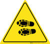 Shoe Print Left Triangle - Floor Sign Shoe Print Left Triangle - Floor Sign