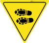 Shoe Print Left Yield - Floor Sign