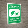 Pet Waste Transmits Disease - Wall Sign