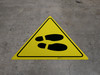 Shoe Print Right Triangle v2 - Floor Sign