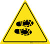 Shoe Print Right Triangle - Floor Sign Shoe Print Right Triangle - Floor Sign
