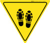 Shoe Print Up Yield - Floor Sign