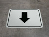 Down Arrow Black Rectangle - Floor Sign