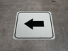 Left Arrow Black Square - Floor Sign Left Arrow Black Square - Floor Sign