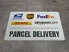 Parcel Delivery with Logos v2 Landscape - Floor Sign
