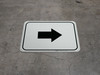 Right Arrow Black Rectangle - Floor Sign