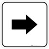 Right Arrow Black Square - Floor Sign Right Arrow Black Square - Floor Sign