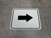 Right Arrow Black Square - Floor Sign Right Arrow Black Square - Floor Sign