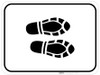 Shoe Print Right Black Rectangle - Floor Sign Shoe Print Right Black Rectangle - Floor Sign