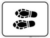 Shoe Print Left Black Rectangle - Floor Sign Shoe Print Left Black Rectangle - Floor Sign