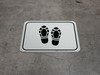 Shoe Print Up Black Rectangle - Floor Sign Shoe Print Up Black Rectangle - Floor Sign