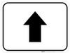 Up Arrow Black Rectangle - Floor Sign Up Arrow Black Rectangle - Floor Sign
