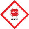 Stop: No Entry - Placard Sign Stop: No Entry - Placard Sign