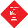 Flatten The Curve Stay Home - Placard Sign