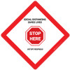 Stop Here: Social Distancing Saves Lives Stop The Spread - Placard Sign